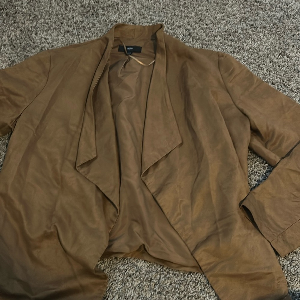 Brown suede, light jacket/blazer
